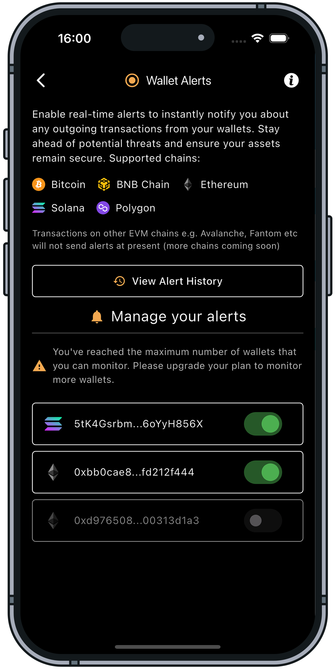 Wallet Transaction Alerts